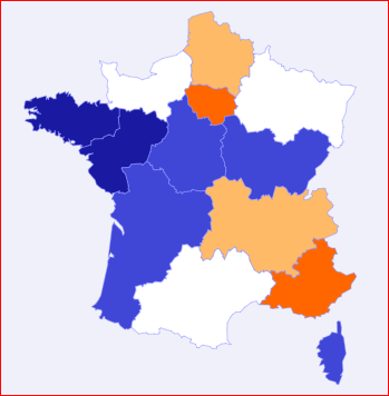 Carte interactives des prix de l'assurance auto en France