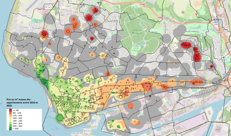 Disparités des prix immobiliers au Havre (2016-2020)