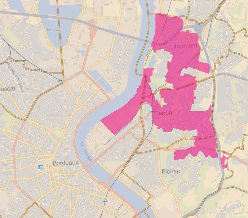 Visualisation sur le Géoportail des zones franches urbaines