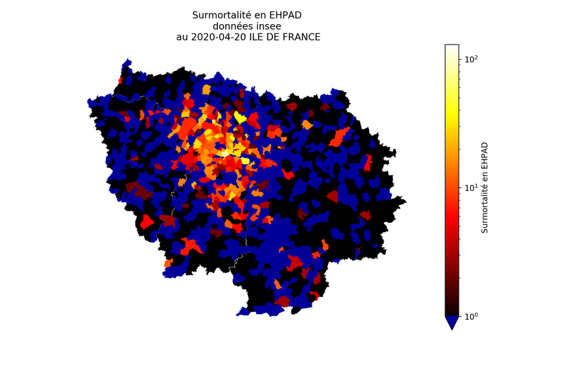 Surmortalité des EHPAD par commune