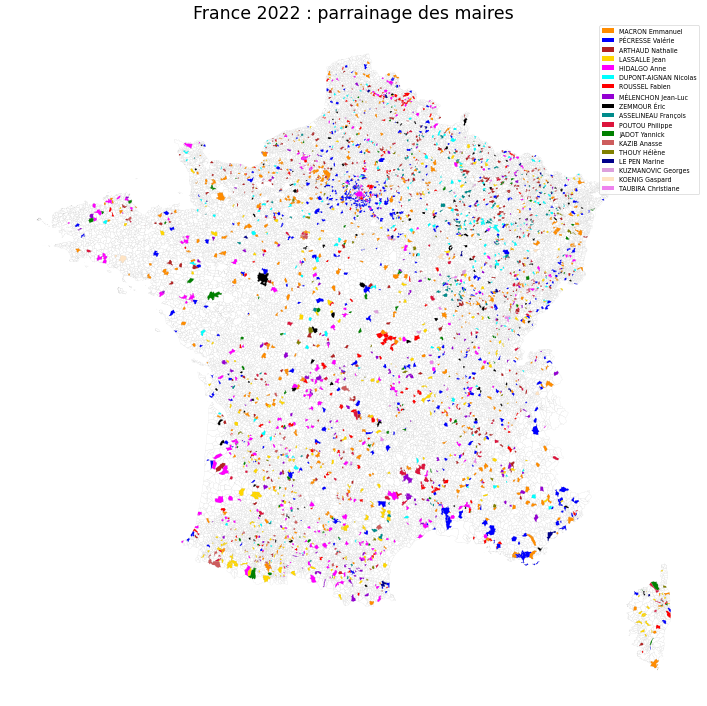 [Open Source] Visualisation des parrainages des maires de France 
