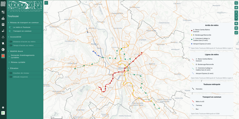 TerraVisu - Le métro à Toulouse