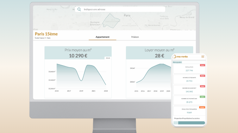 Analyse locative des villes de France - Prix au mettre carré