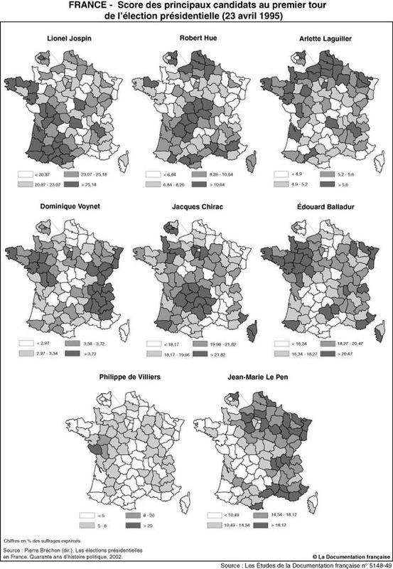 Élection présidentielle de 1995 : résultats du premier tour 