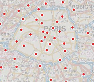 Visualisation dynamique sur le Géoportail des casernes de pompiers