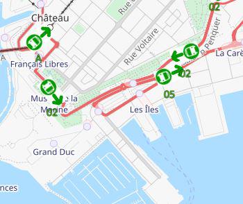 Position en temps-réel des bus et tramways de Brest métropole