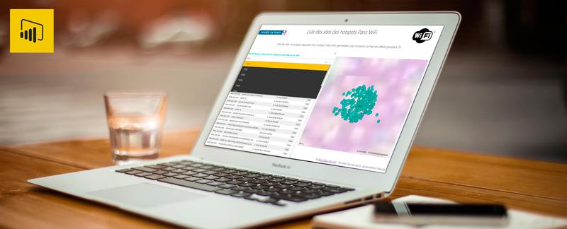 Visualiser la liste des sites des hotspots WiFi de Paris sous de la BI