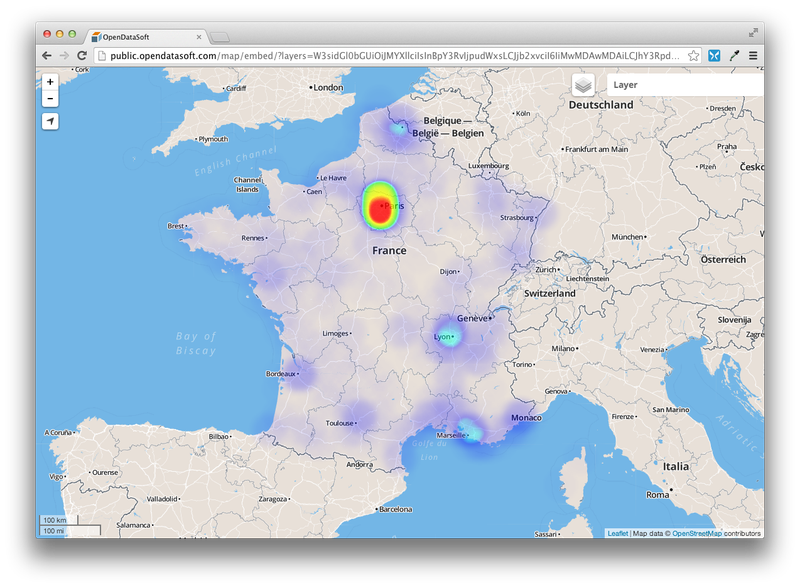 Répartition des salons de coiffure en France