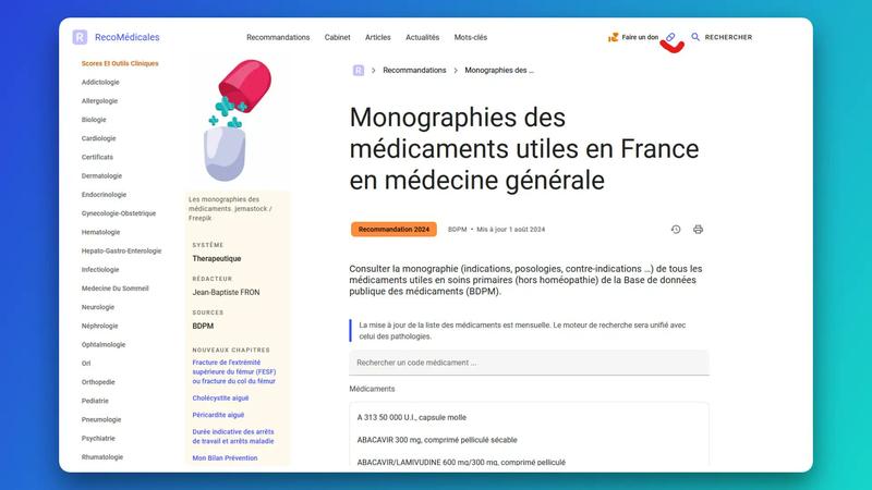 Monographies pour les médecins généralistes