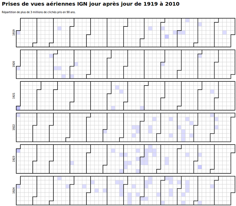 Calendrier des prises de vues aériennes IGN