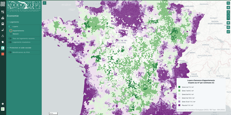 TerraVisu - Loyers d'appartements et maisons