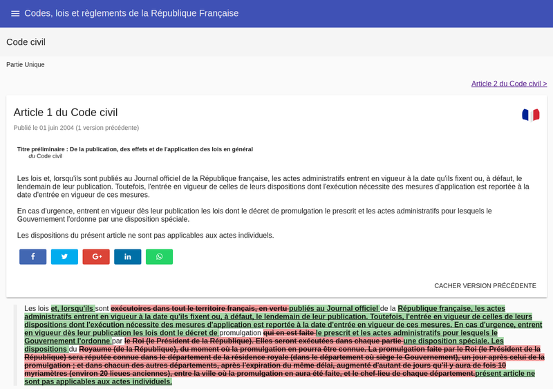 Codes, lois et règlements