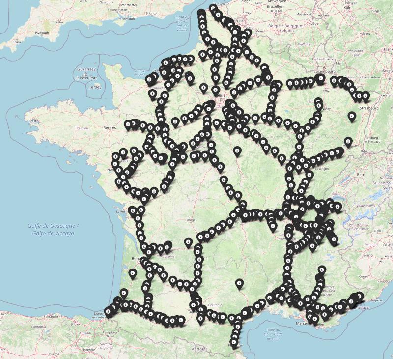 Cartographie des péages