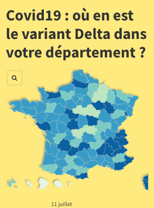 Evolution du variant Delta par département
