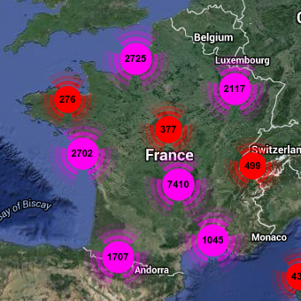 Géolocalisation des stations des eaux usées en France