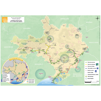 Itinéraires et boucles cyclables du Gard