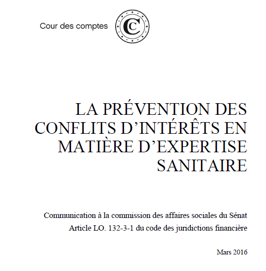La prévention des conflits d’intérêts en matière d’expertise sanitaire