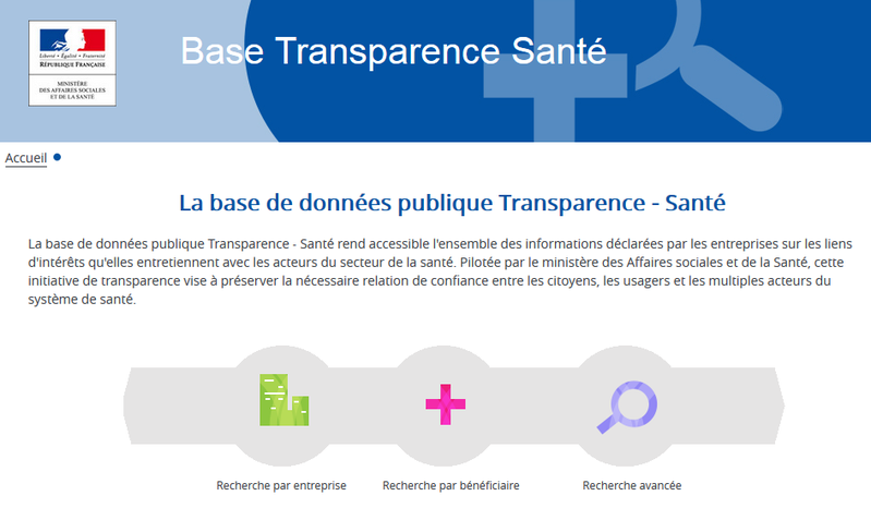 Site transparence santé