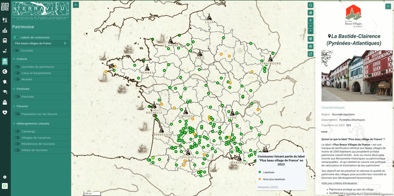 TerraVisu - Plus beaux villages de France en 2023