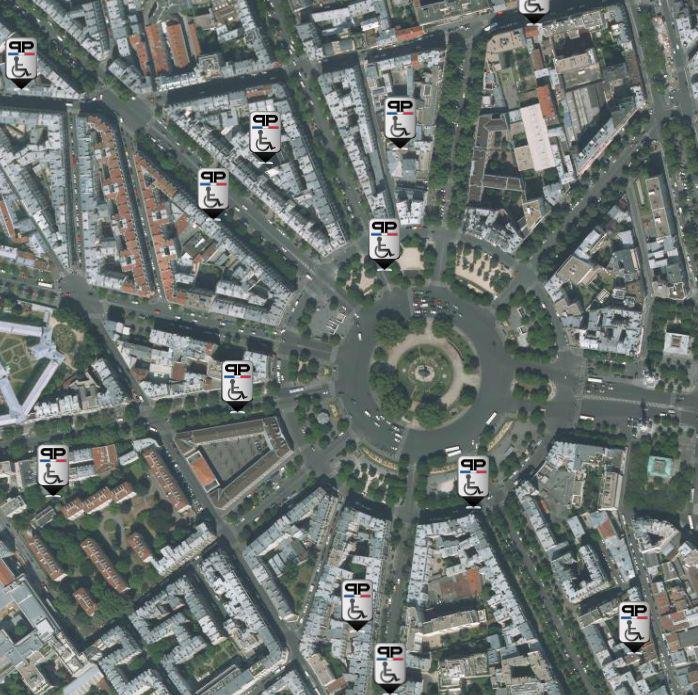 Visualisation dynamique sur le Géoportail des places GIC-GIG de la ville et de la Préfecture de Police de Paris