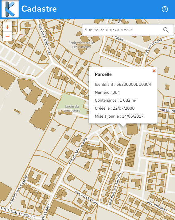 Plan cadastral français