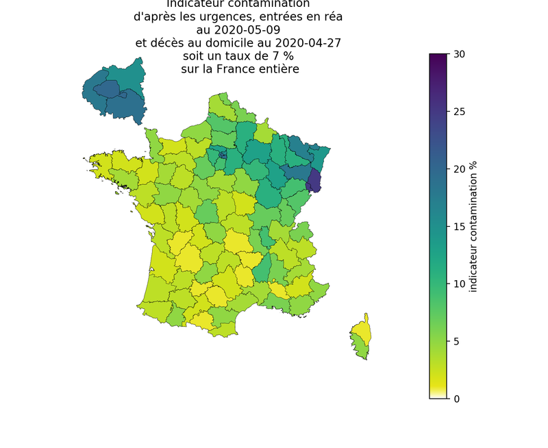 Cartes de contamination et de circulation COVID-19 