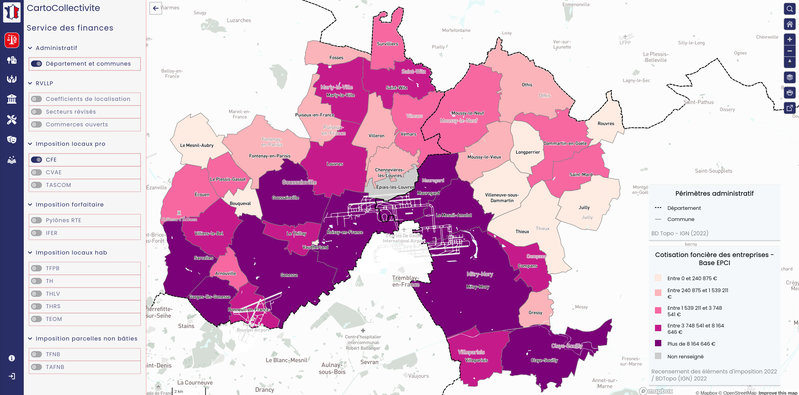 CartoCollectivité - Cotisation Foncière des Entreprises (CFE)