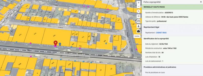 Une nouvelle couche vous informe des syndics de copropriété en charge