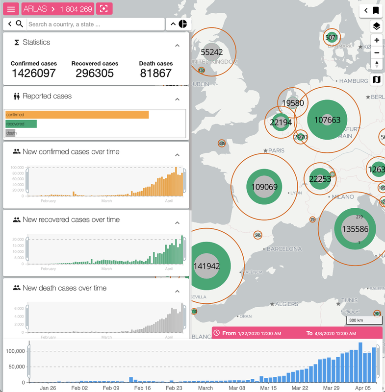 [Open Source] Cartographie de l'évolution de l'épidémie du Covid19, par zone Géographique