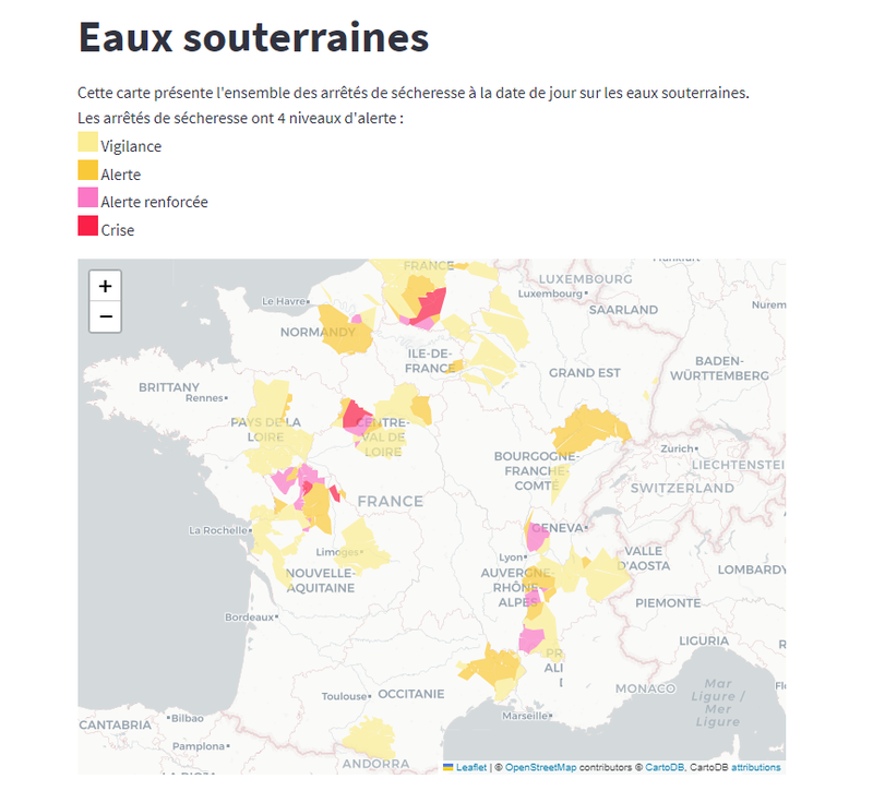 Arrêtés de sécheresse
