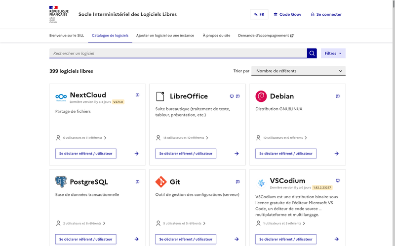 Socle interministériel de logiciels libres