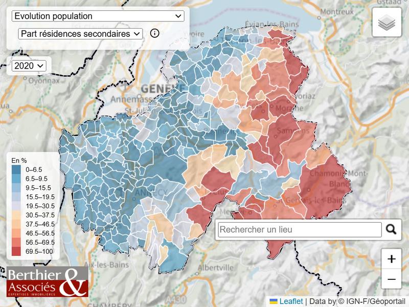 Cartographie de statistiques démographiques et socio-économiques