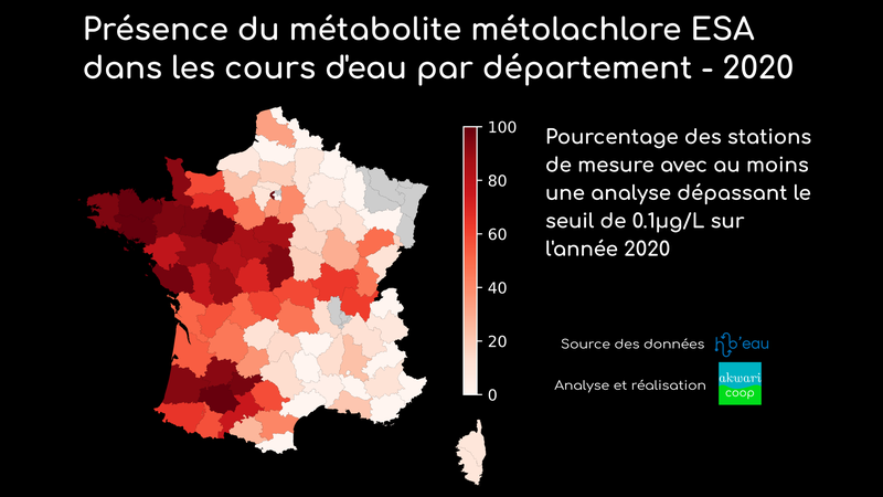  Analyse de la présence du Métolachlore ESA dans les rivières et cours d’eau
