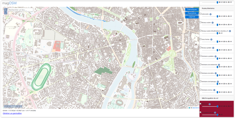 magOSM: Services de données thématiques issues d'OpenStreetMap