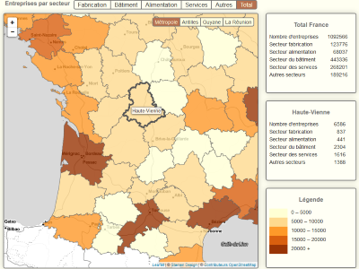 Carte interactive des entreprises artisanales