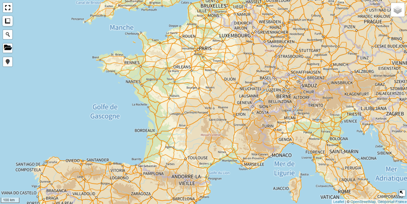 Visionneuse cartographique de France