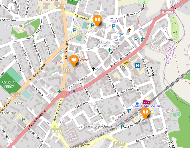 Cartographie des lieux d'inclusion numérique de la ville de Saint-Marcellin