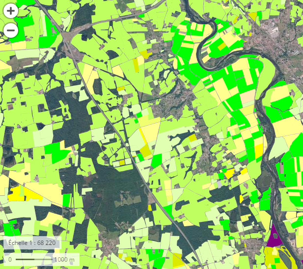 Visualisation Géoportail du Registre parcellaire graphique 2013