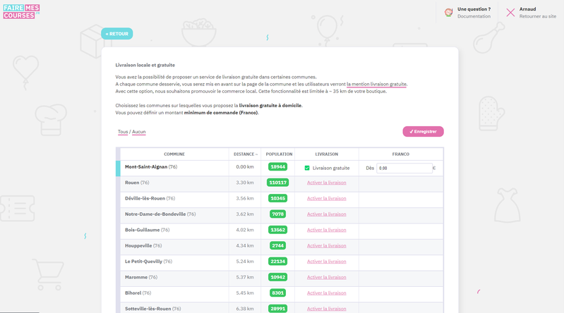 Producteur / Commerçant : Visualisation du potentiel commercial dans une zone de chalandise 