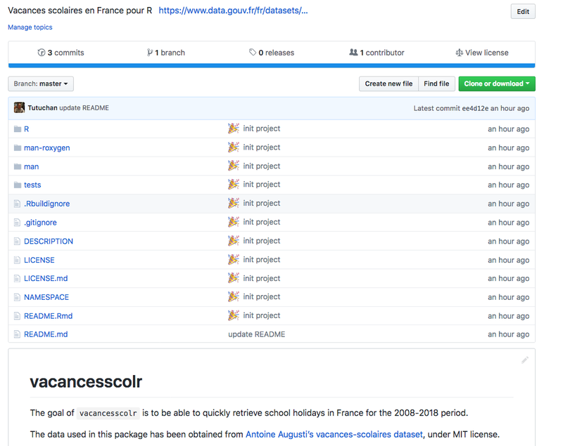 Vacances scolaire - Package R 