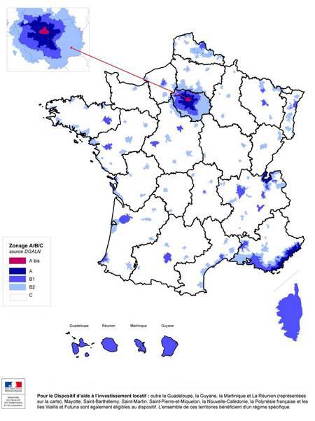 Villes éligibles à la Loi Pinel