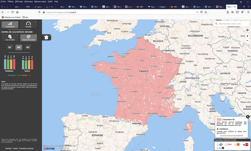 Site cartographique - Mon Réseau Mobile