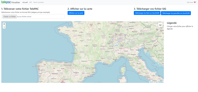 Visualisation de données TelePAC et export en format géographique