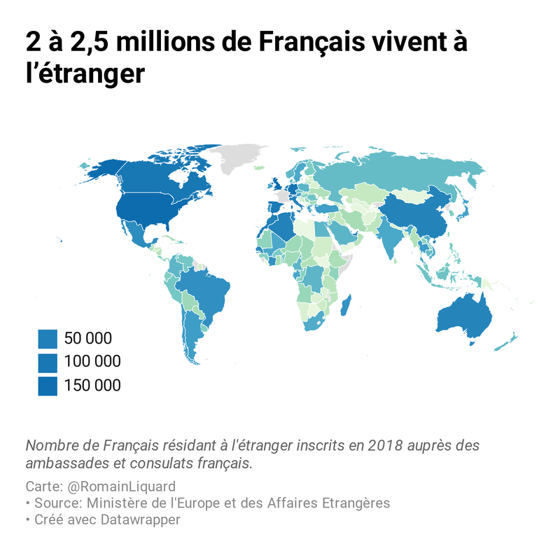 2 à 2,5 millions de Français vivent à l’étranger