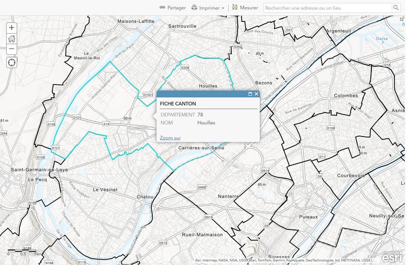 carte interactive des nouveaux cantons