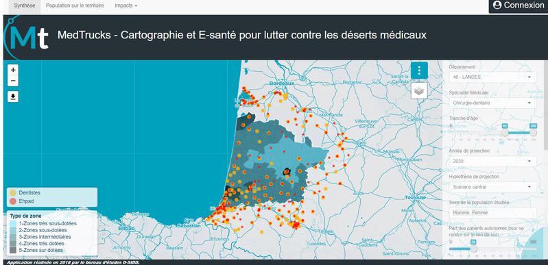 Cartographie des déserts médicaux et impact du service de santé mobile Medtrucks