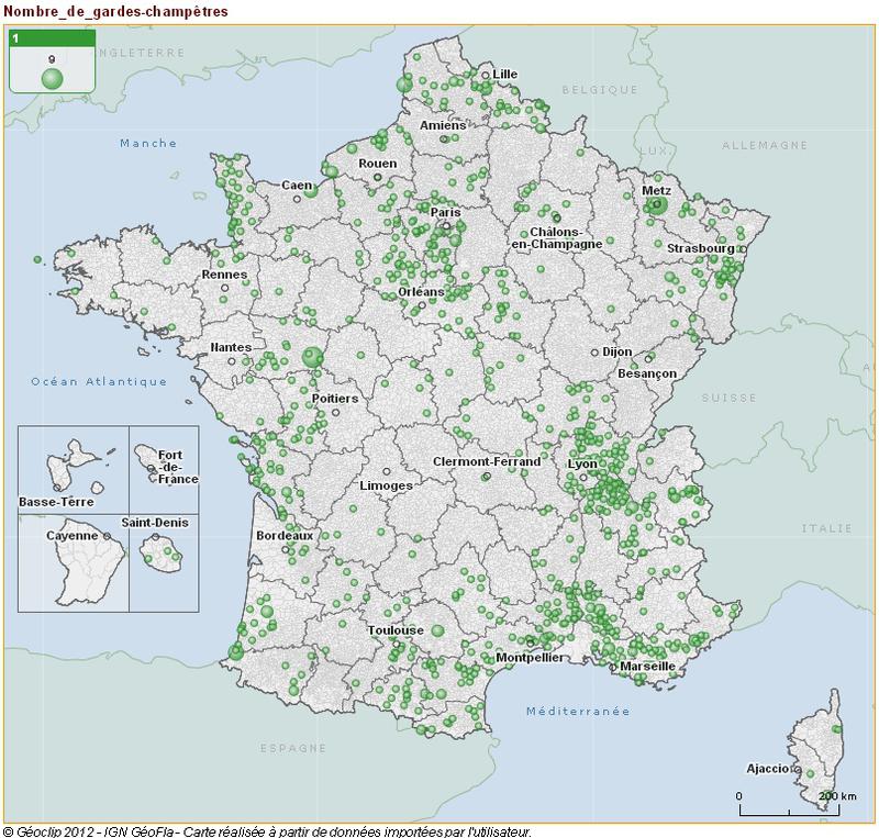Services de police municipale par commune