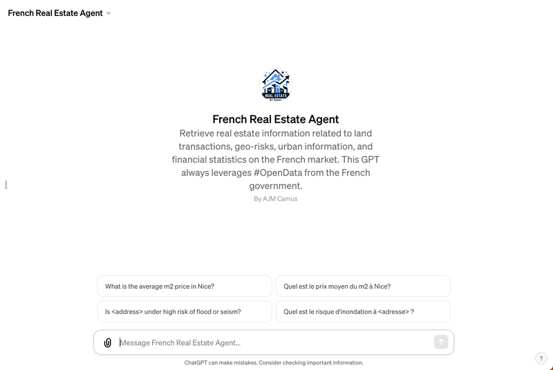 French Real Estate Agent (CustomGPT)