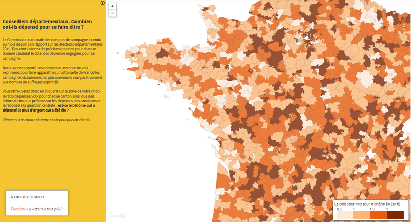 Départementales. La carte de France des campagnes les moins rentables