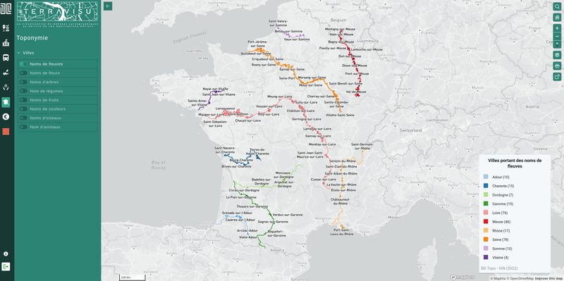 TerraVisu - Noms de fleuves